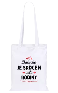Látková taška Babička je srdcem celé rodiny