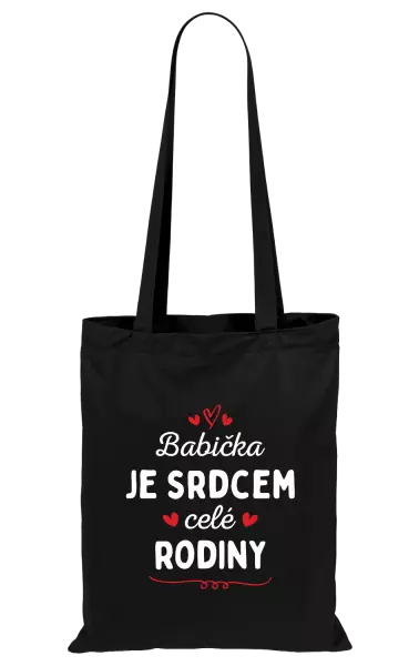 Látková taška Babička je srdcem celé rodiny