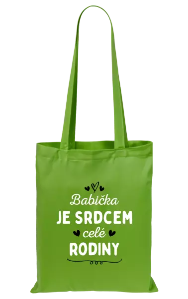 Látková taška Babička je srdcem celé rodiny