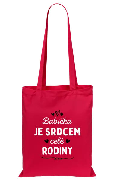 Látková taška Babička je srdcem celé rodiny
