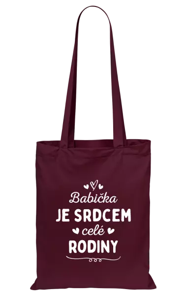 Látková taška Babička je srdcem celé rodiny