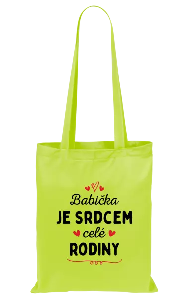 Látková taška Babička je srdcem celé rodiny