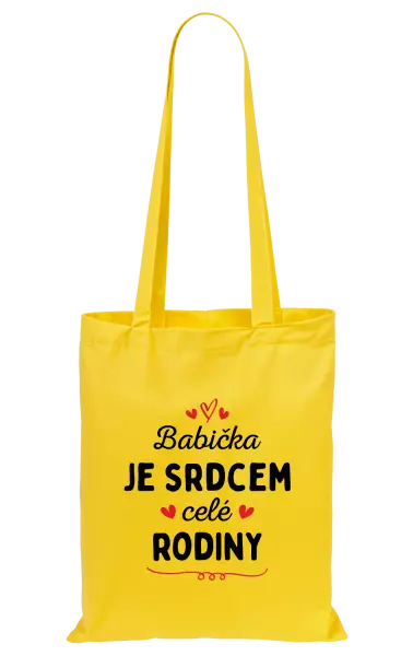 Látková taška Babička je srdcem celé rodiny