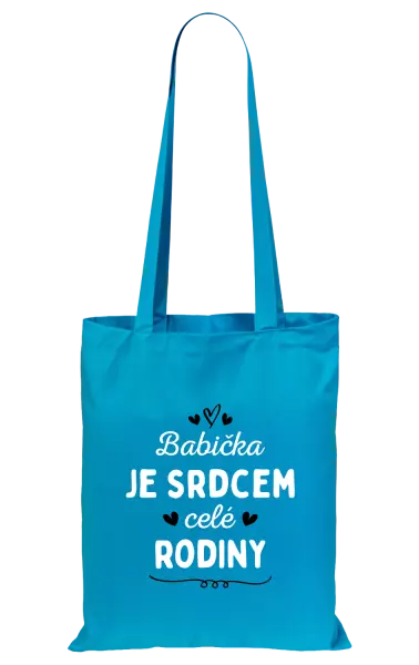 Látková taška Babička je srdcem celé rodiny
