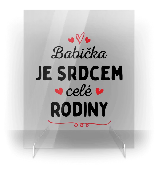 Plexi obrázek Babička je srdcem celé rodiny