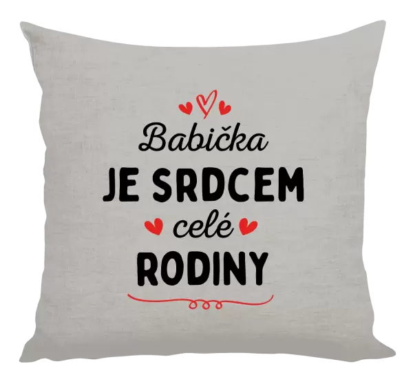 Polštář Babička je srdcem celé rodiny