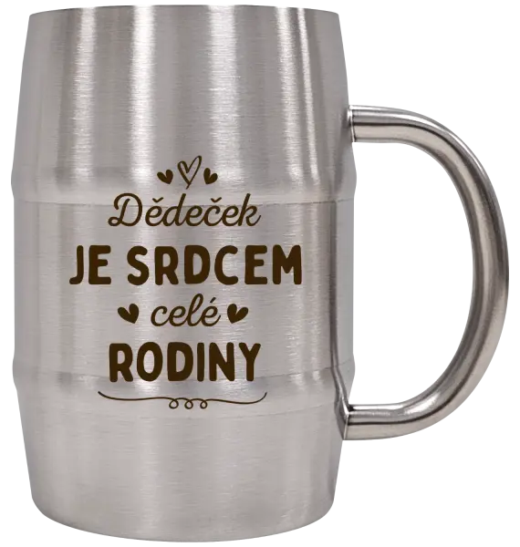 Nerezový chladicí půllitr Dědeček je srdcem celé rodiny