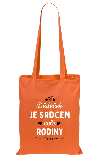 Látková taška Dědeček je srdcem celé rodiny
