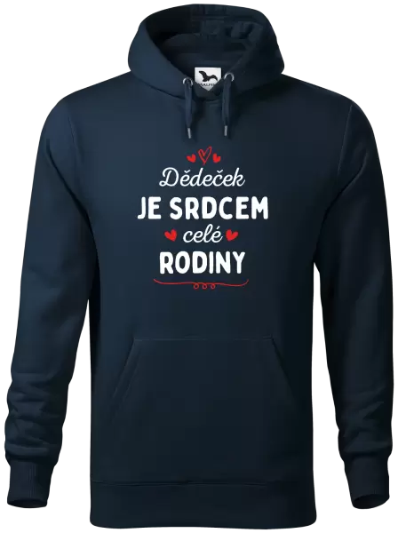 Pánská mikina Dědeček je srdcem celé rodiny