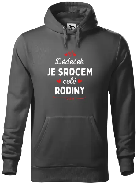 Pánská mikina Dědeček je srdcem celé rodiny