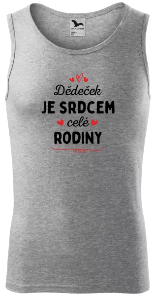 Pánské tílko Dědeček je srdcem celé rodiny
