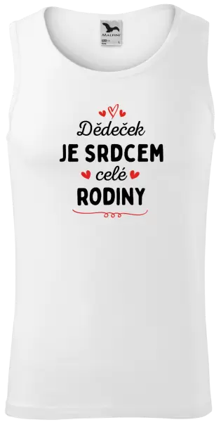 Pánské tílko Dědeček je srdcem celé rodiny
