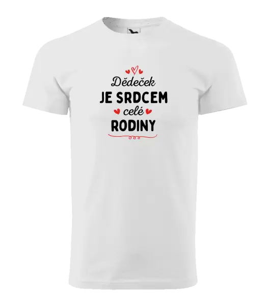 Pánské tričko Dědeček je srdcem celé rodiny