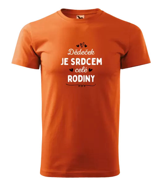 Pánské tričko Dědeček je srdcem celé rodiny