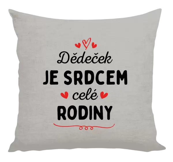 Polštář Dědeček je srdcem celé rodiny