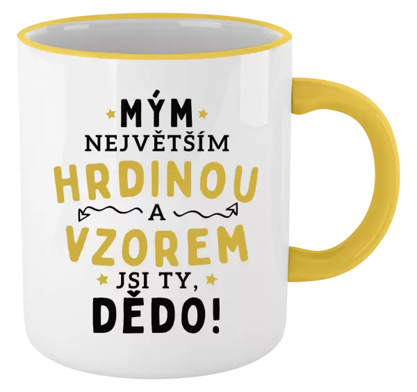 Hrnek Mým největším hrdinou a vzorem jsi ty, dědo!