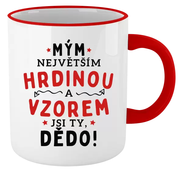 Hrnek Mým největším hrdinou a vzorem jsi ty, dědo!