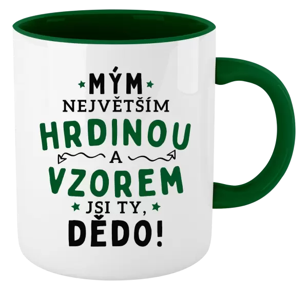 Hrnek Mým největším hrdinou a vzorem jsi ty, dědo!