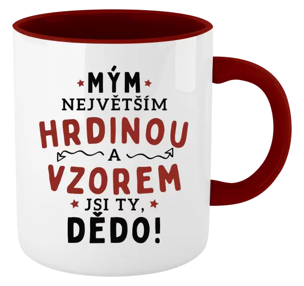 Hrnek Mým největším hrdinou a vzorem jsi ty, dědo!