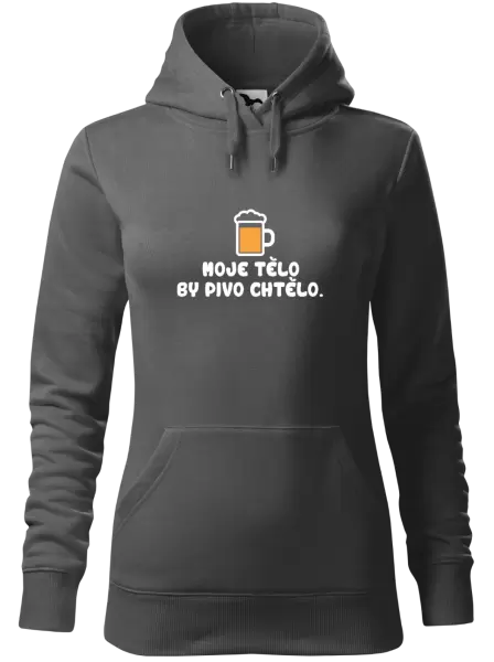 Dámská mikina Moje tělo by pivo chtělo