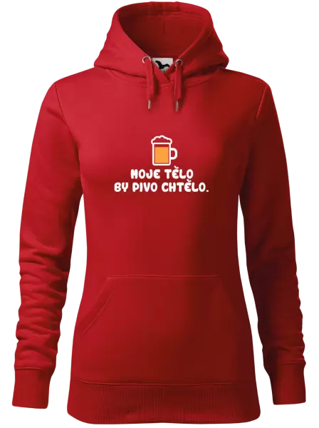 Dámská mikina Moje tělo by pivo chtělo
