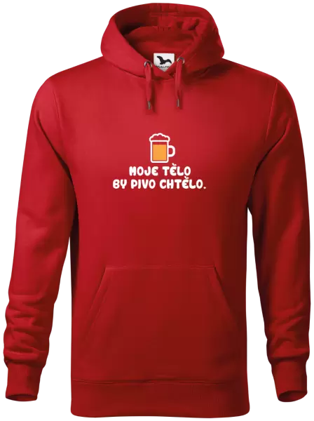 Pánská mikina Moje tělo by pivo chtělo