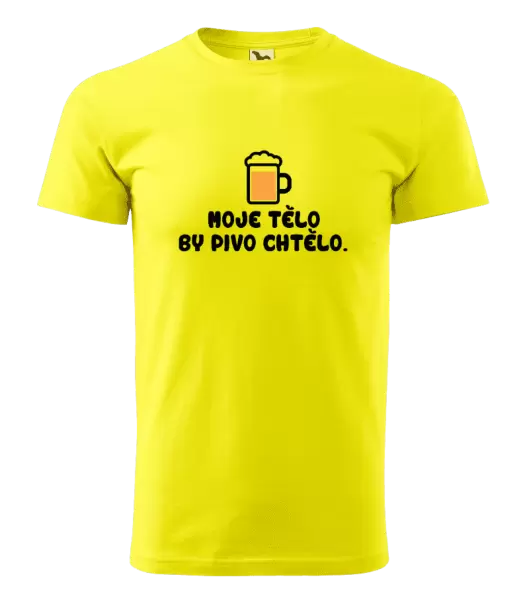 Pánské tričko Moje tělo by pivo chtělo