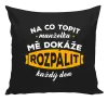 Polštář Na co topit, manželka mě dokáže rozpálit každý den