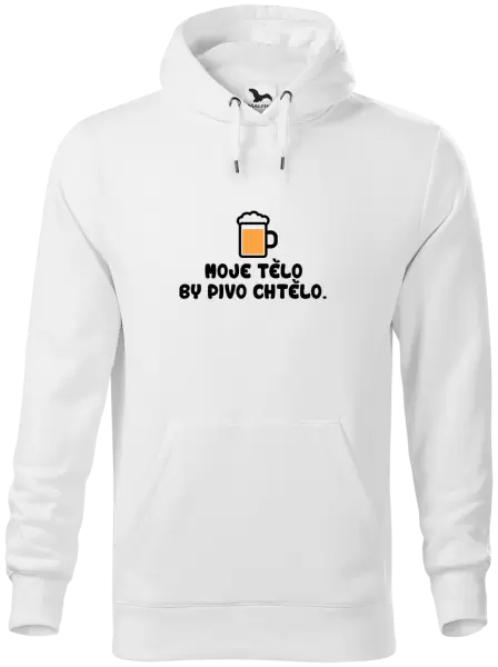 Pánská mikina Moje tělo by pivo chtělo
