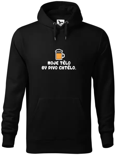 Pánská mikina Moje tělo by pivo chtělo