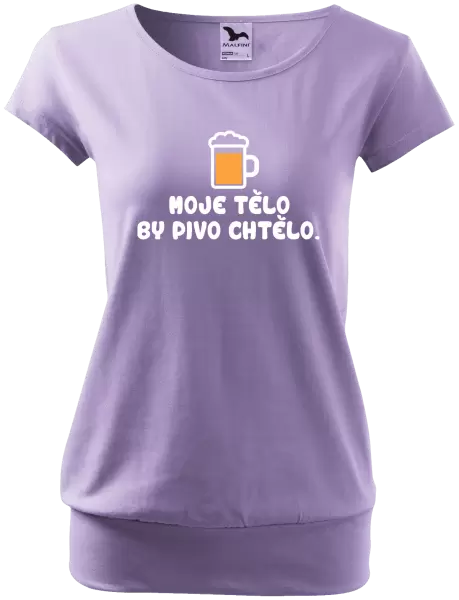 Dámské tričko Moje tělo by pivo chtělo