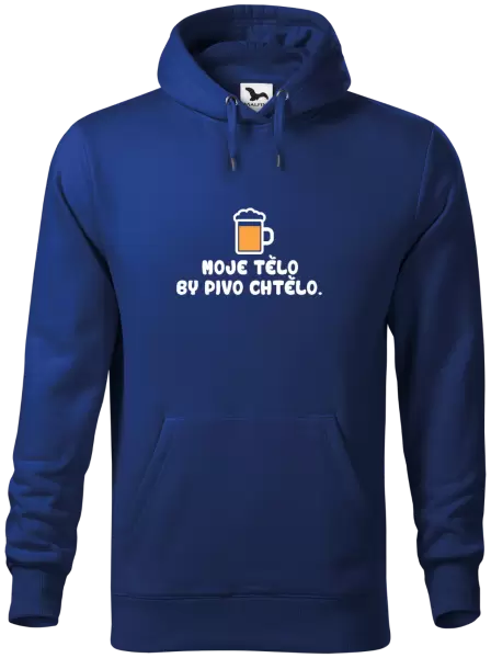 Pánská mikina Moje tělo by pivo chtělo