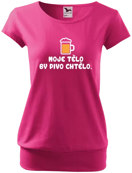 Dámské tričko Moje tělo by pivo chtělo