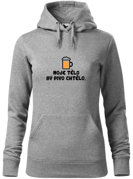 Dámská mikina Moje tělo by pivo chtělo