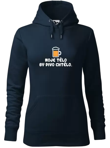 Dámská mikina Moje tělo by pivo chtělo