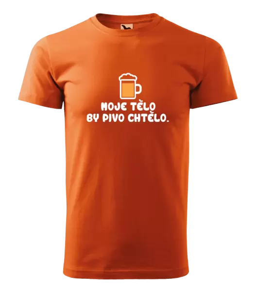 Pánské tričko Moje tělo by pivo chtělo