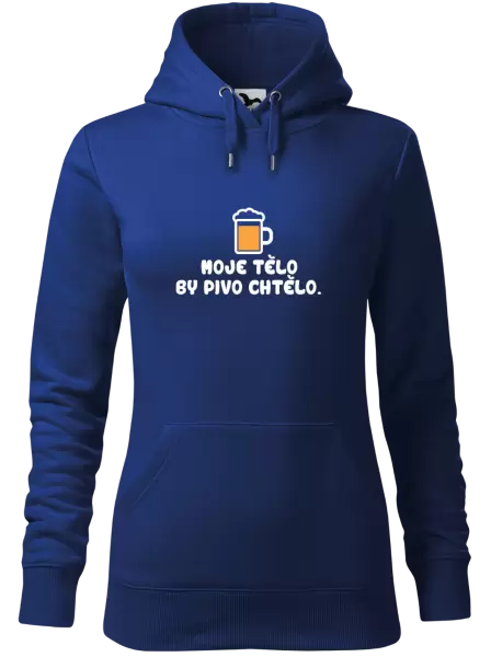 Dámská mikina Moje tělo by pivo chtělo