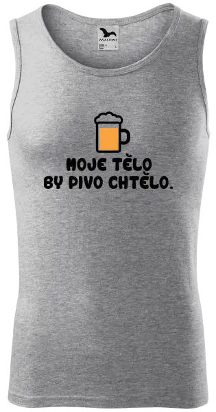 Pánské tílko Moje tělo by pivo chtělo