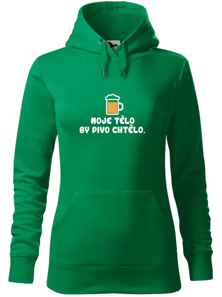 Dámská mikina Moje tělo by pivo chtělo