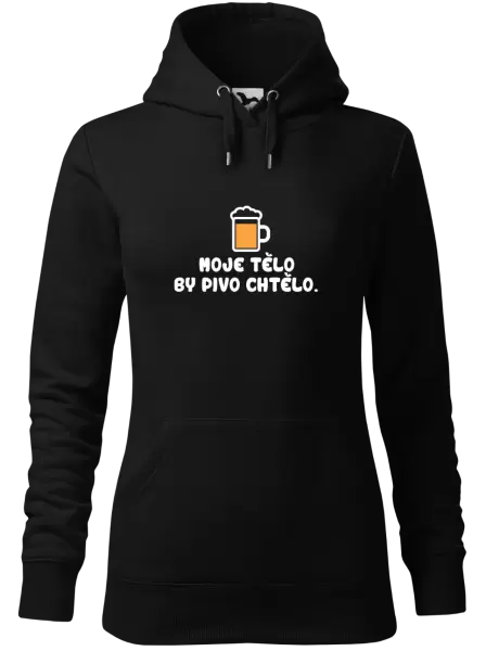 Dámská mikina Moje tělo by pivo chtělo
