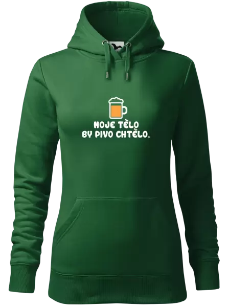 Dámská mikina Moje tělo by pivo chtělo