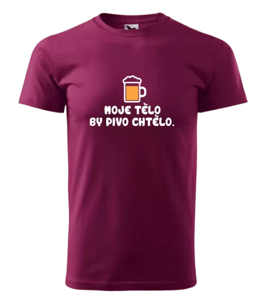 Pánské tričko Moje tělo by pivo chtělo