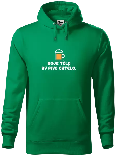 Pánská mikina Moje tělo by pivo chtělo