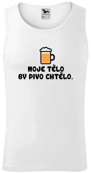 Pánské tílko Moje tělo by pivo chtělo