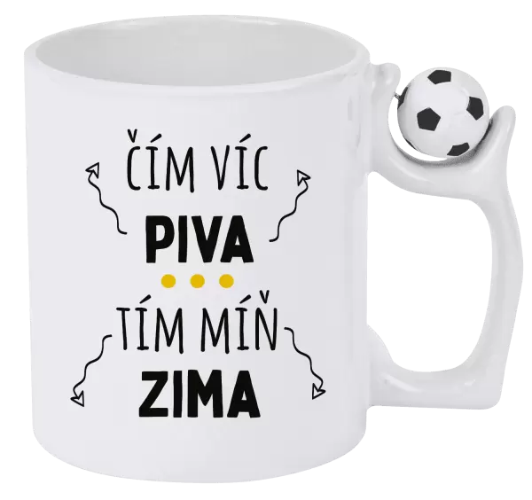 Hrnek Čím víc piva, tím míň zima