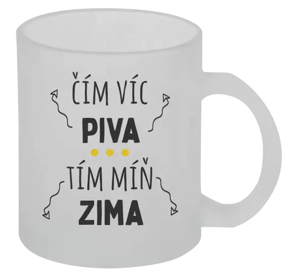 Hrnek Čím víc piva, tím míň zima