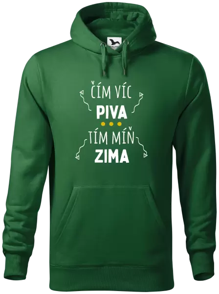 Pánská mikina Čím víc piva, tím míň zima