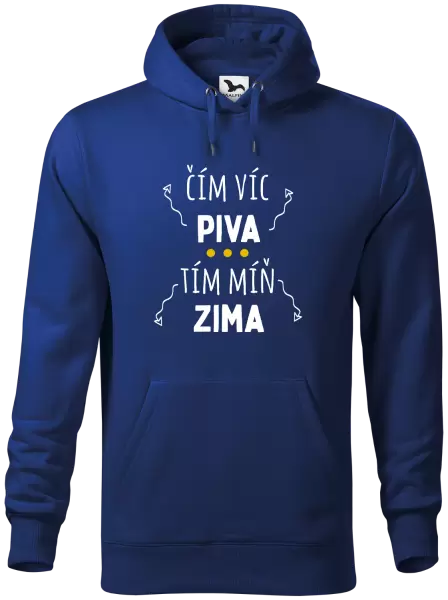 Pánská mikina Čím víc piva, tím míň zima