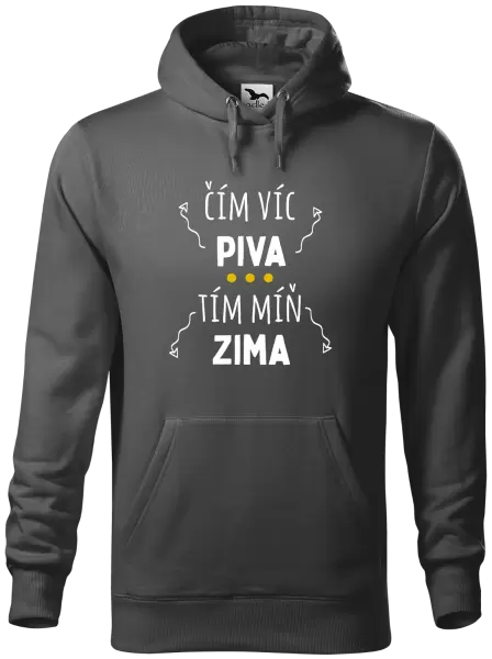 Pánská mikina Čím víc piva, tím míň zima