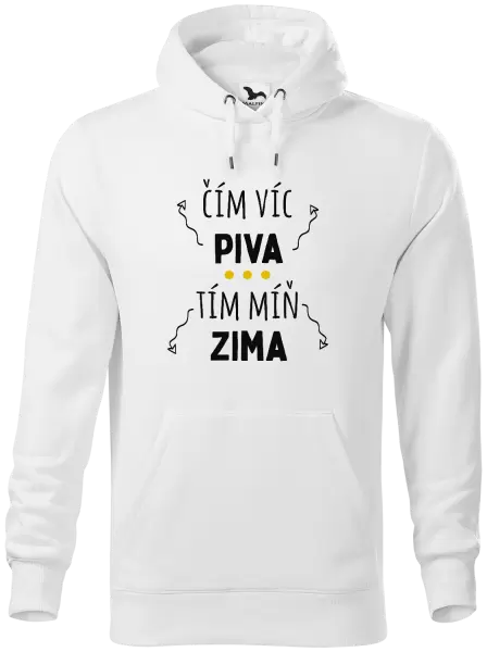 Pánská mikina Čím víc piva, tím míň zima